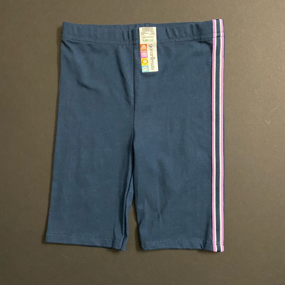 Girls Navy Taped Shorts